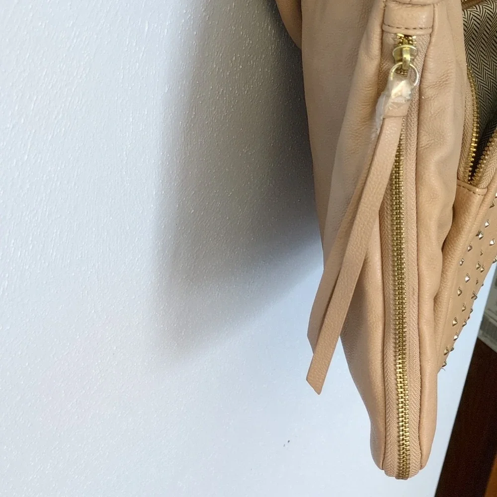 Steve Madden Tote‎ Womens Beige XL Crossbody Satchel Removeable Strap Pockets
